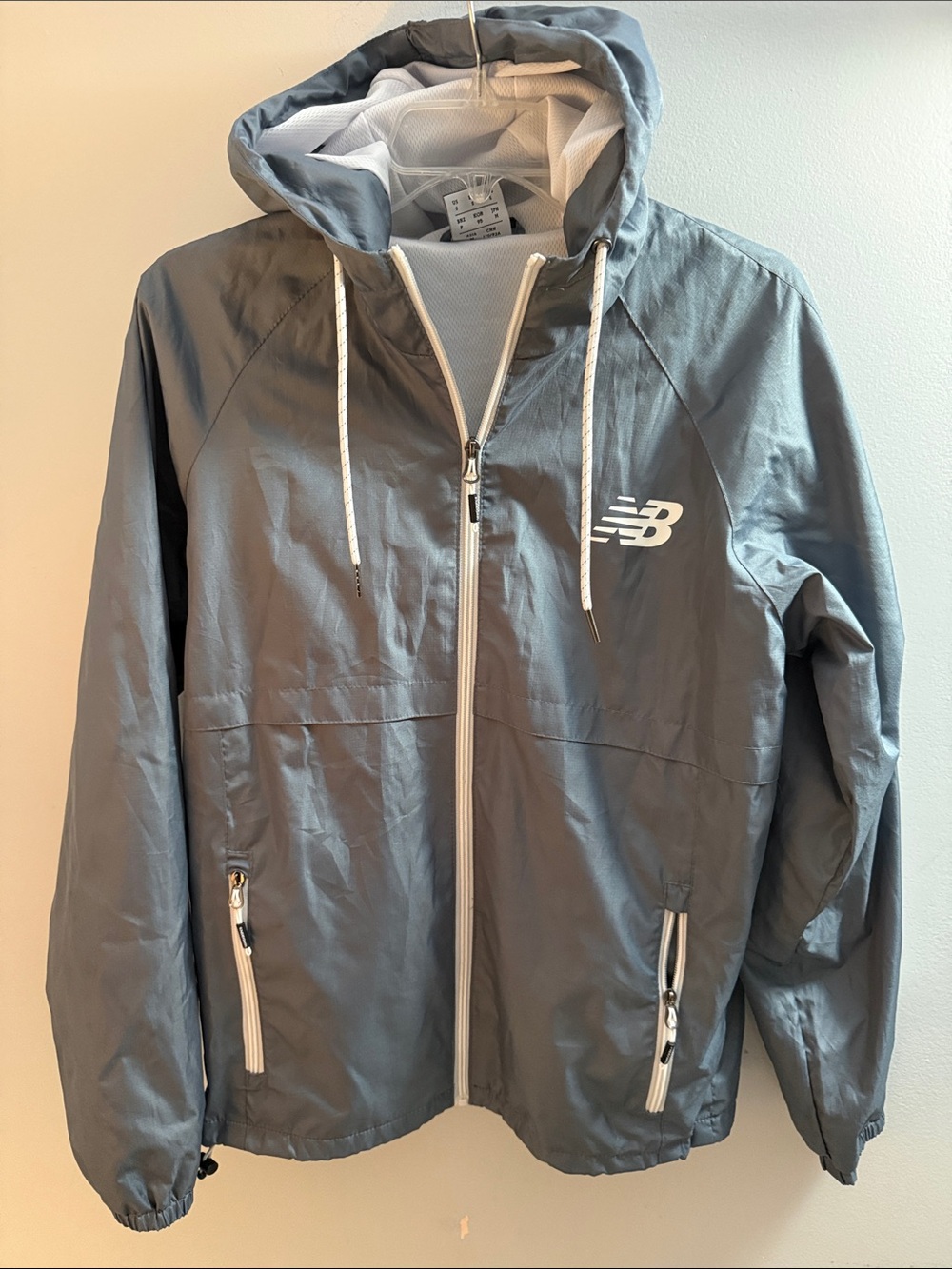 New Balance Men's Gray Performance Hooded Jacket